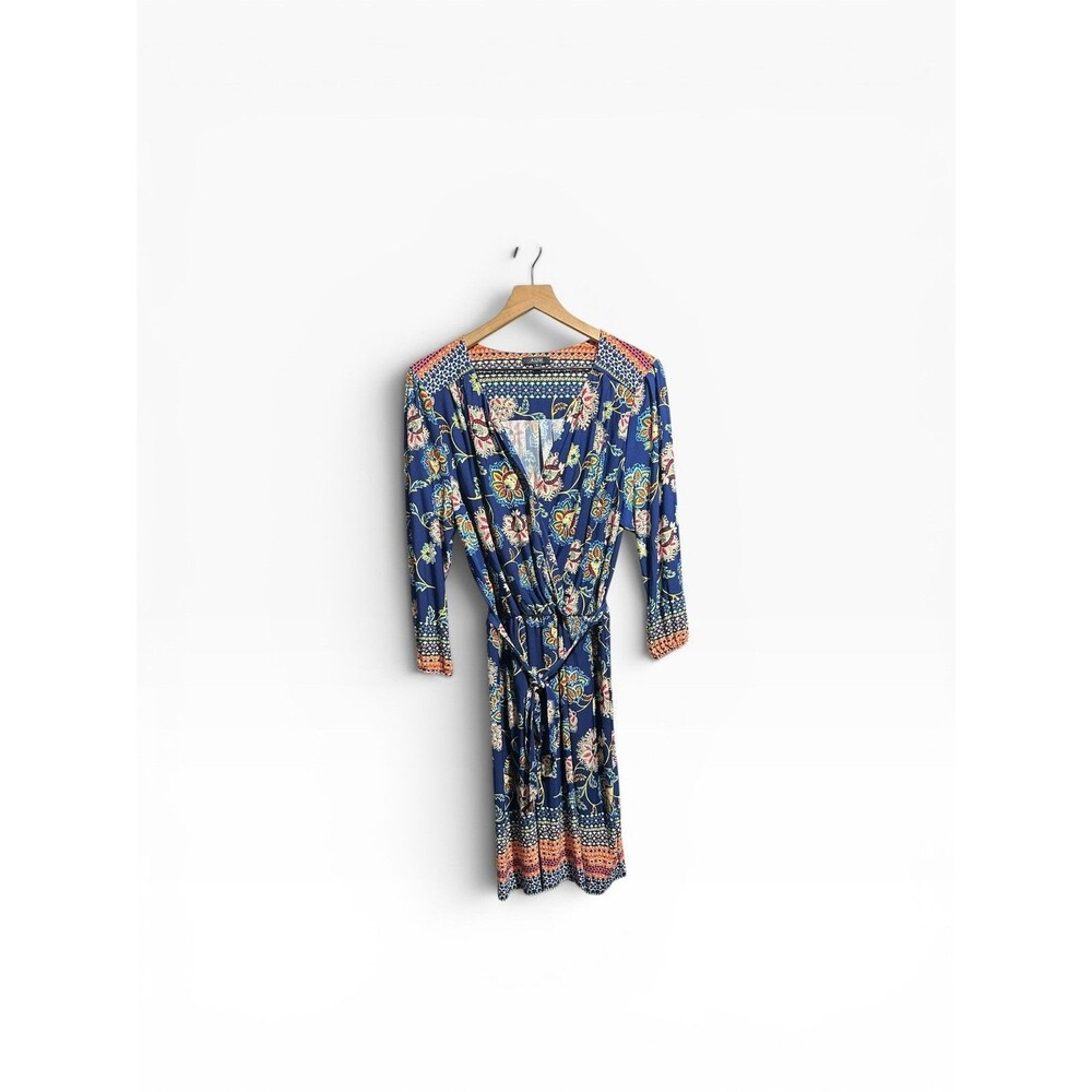 A.U.W Estilo Dress Womens 16 Paisley Print Belted Fit & Flare